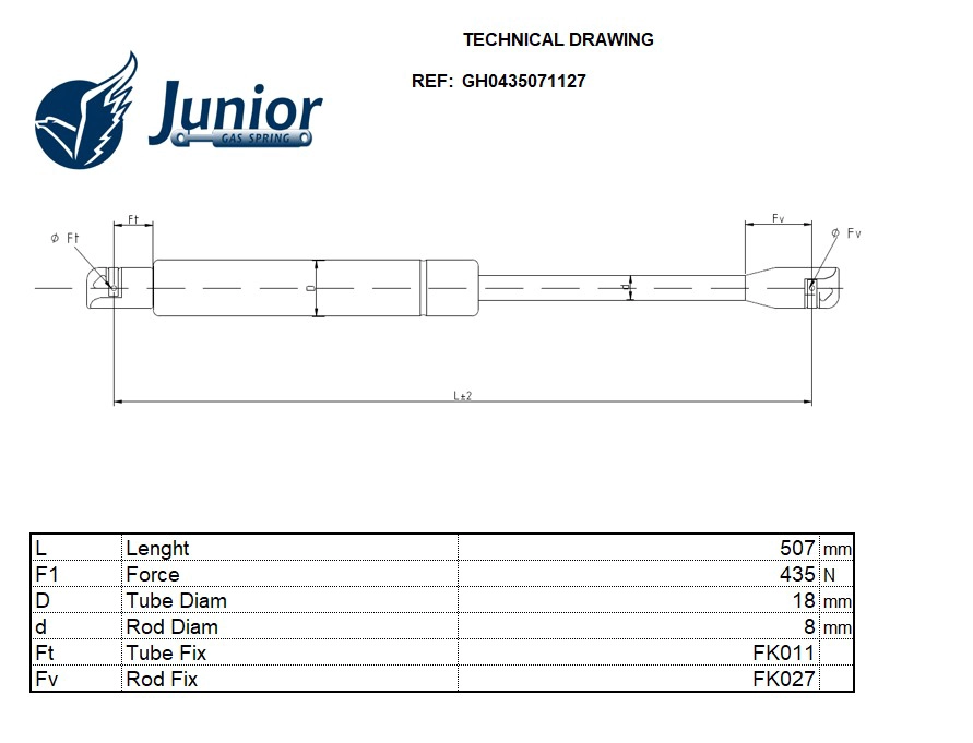 Gas Spring, boot/cargo area