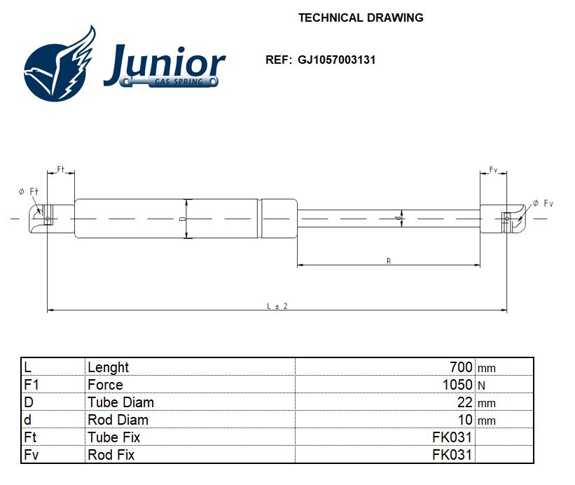 Gas Spring, boot/cargo area
