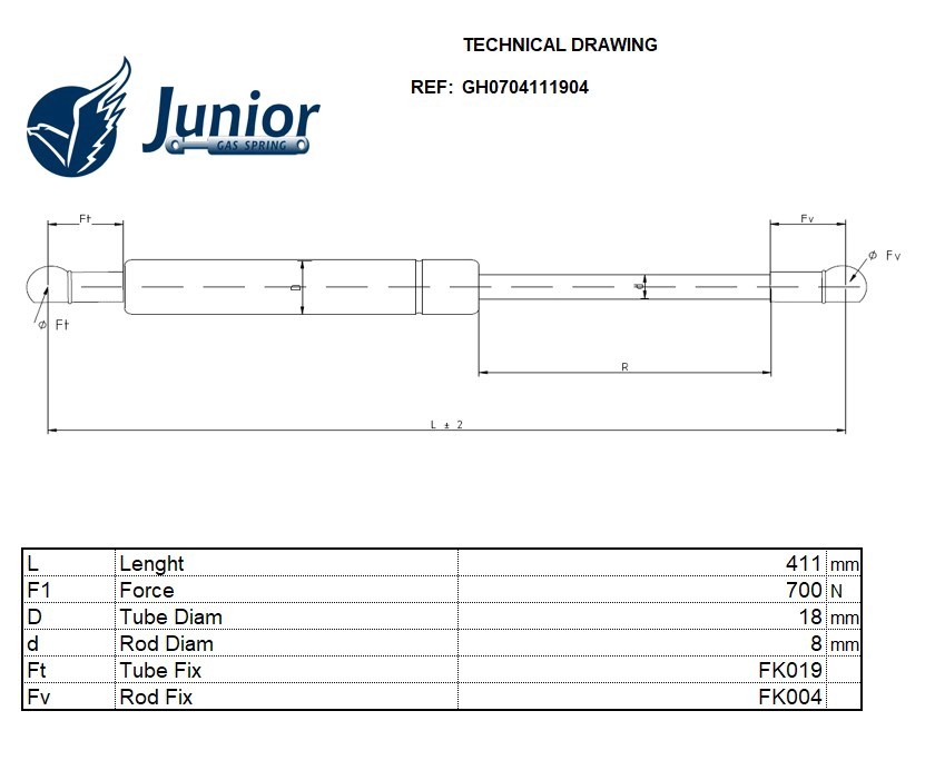 Gas Spring, boot/cargo area