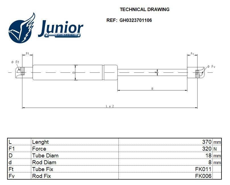 Gas Spring, boot/cargo area
