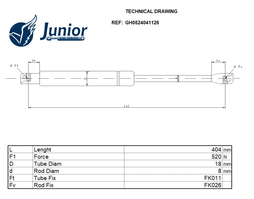 Gas Spring, boot/cargo area