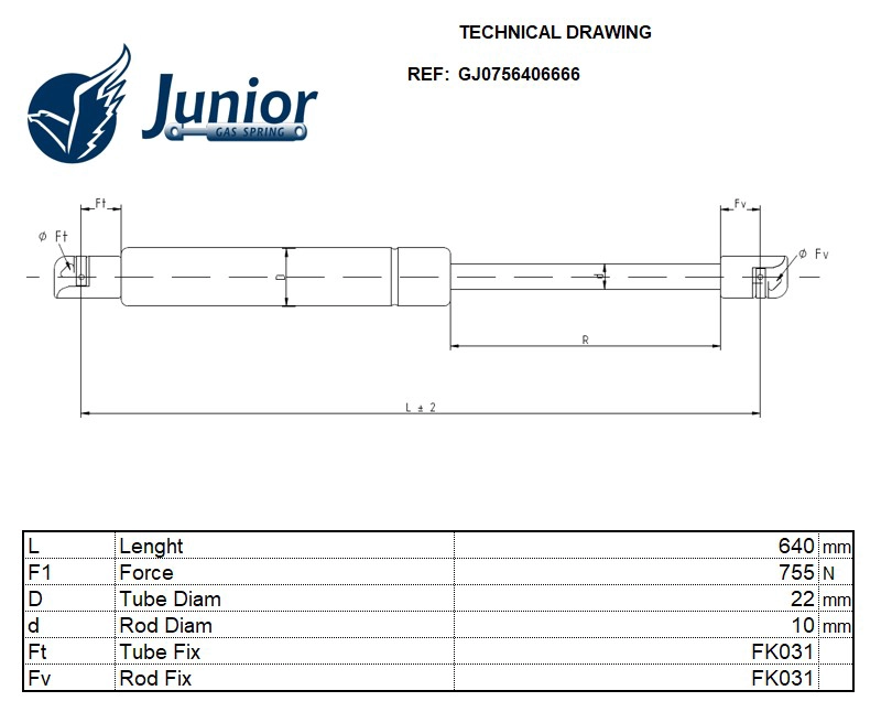 Gas Spring, boot/cargo area