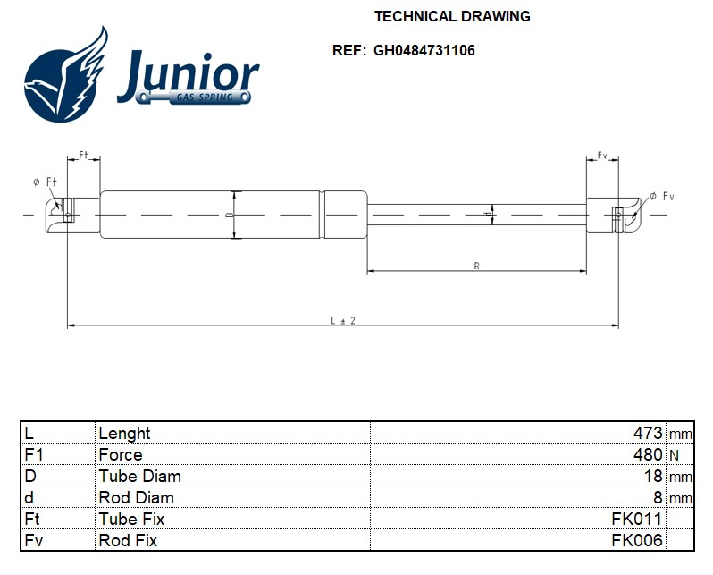 Gas Spring, boot/cargo area