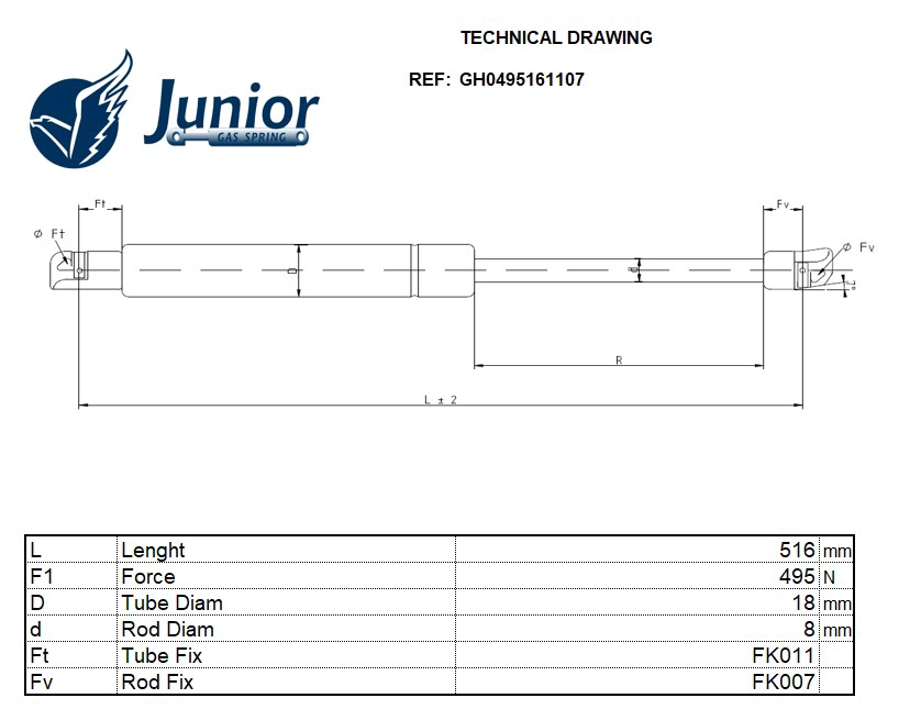 Gas Spring, boot/cargo area