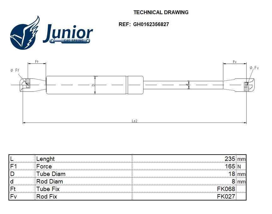 Gas Spring, boot/cargo area