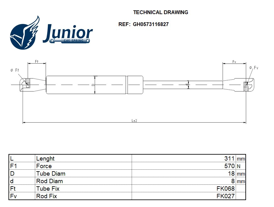 Gas Spring, boot/cargo area