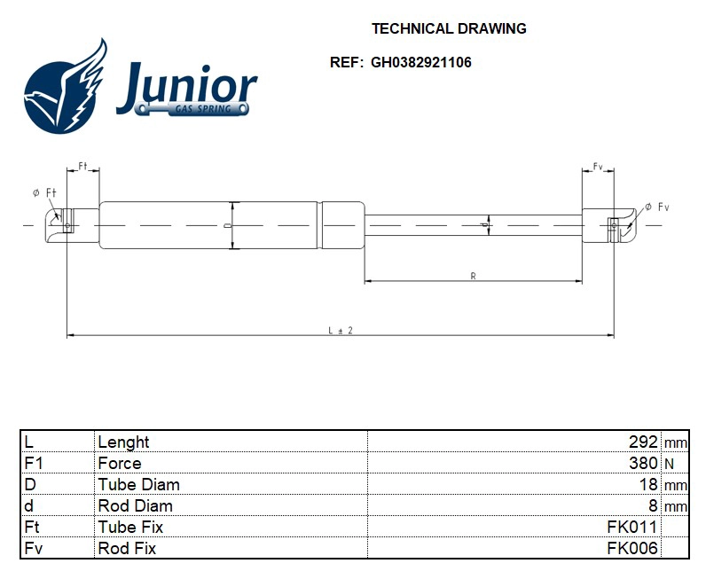 Gas Spring, boot/cargo area
