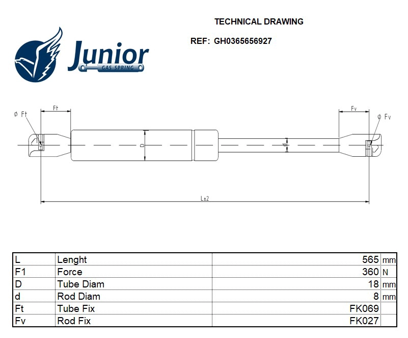 Gas Spring, boot/cargo area
