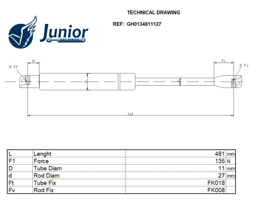Gas Spring, boot/cargo area