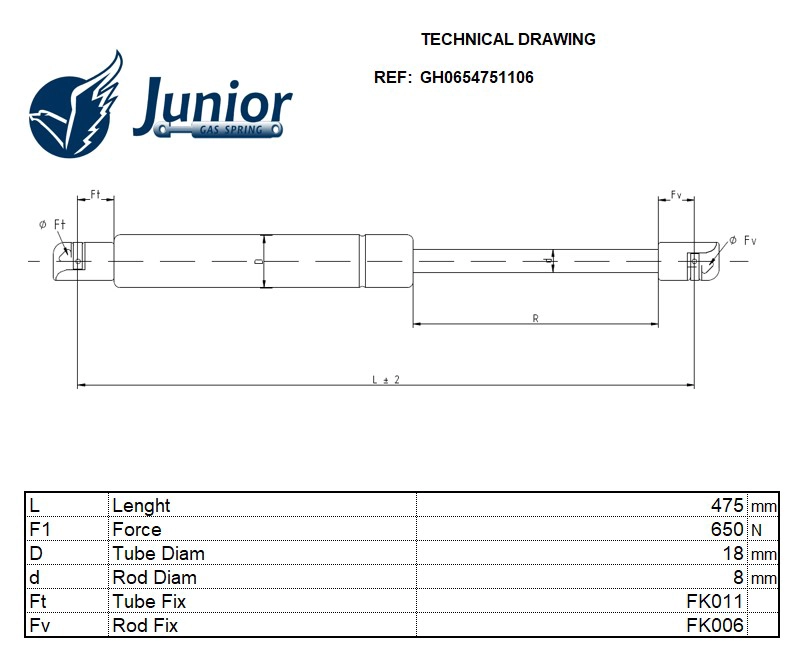 Gas Spring, boot/cargo area