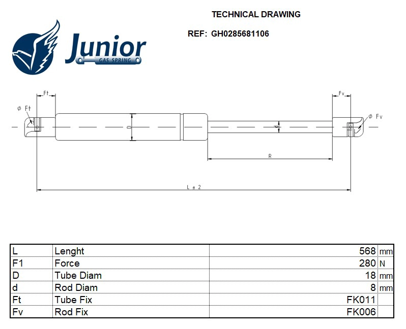 Gas Spring, boot/cargo area