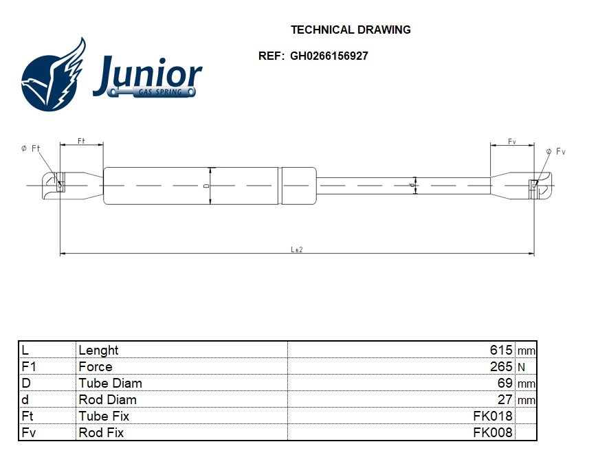 Gas Spring, boot/cargo area