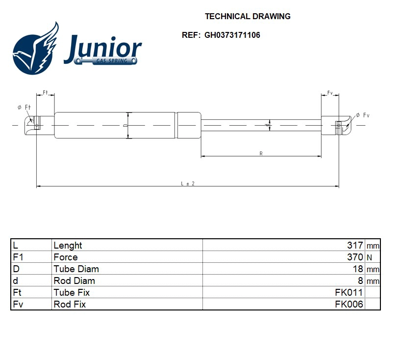 Gas Spring, boot/cargo area