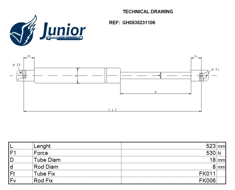 Gas Spring, boot/cargo area