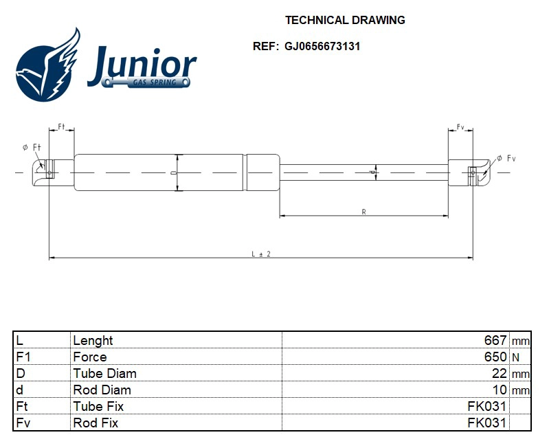 Gas Spring, boot/cargo area