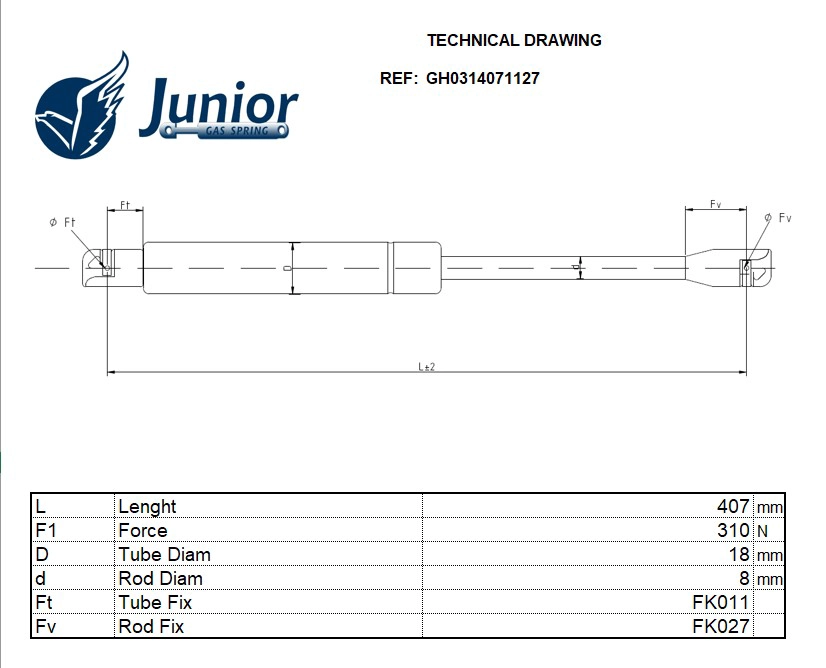 Gas Spring, boot/cargo area