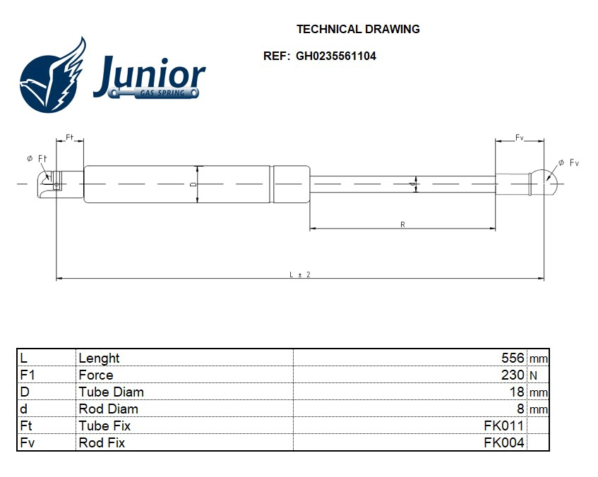 Gas Spring, boot/cargo area