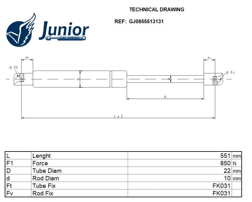 Gas Spring, boot/cargo area