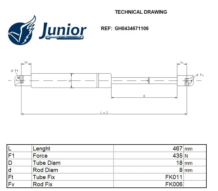 Gas Spring, boot/cargo area