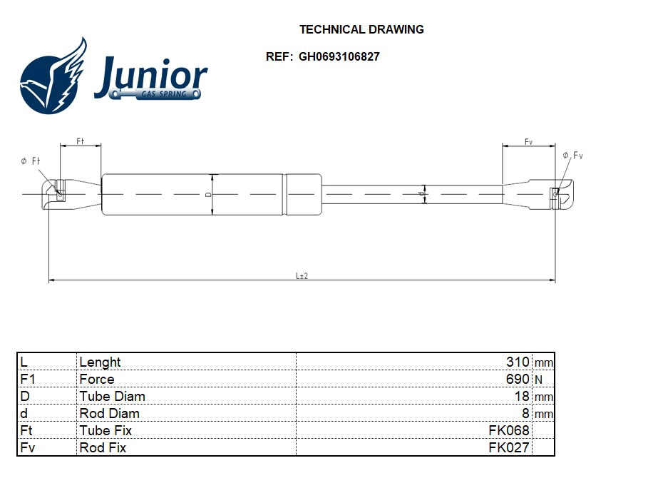 Gas Spring, boot/cargo area