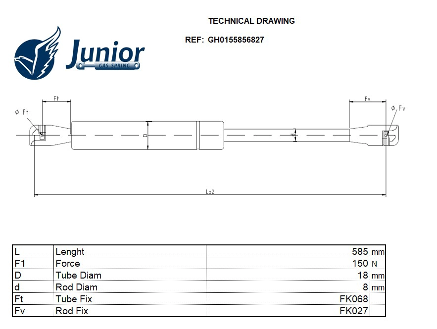 Gas Spring, boot/cargo area