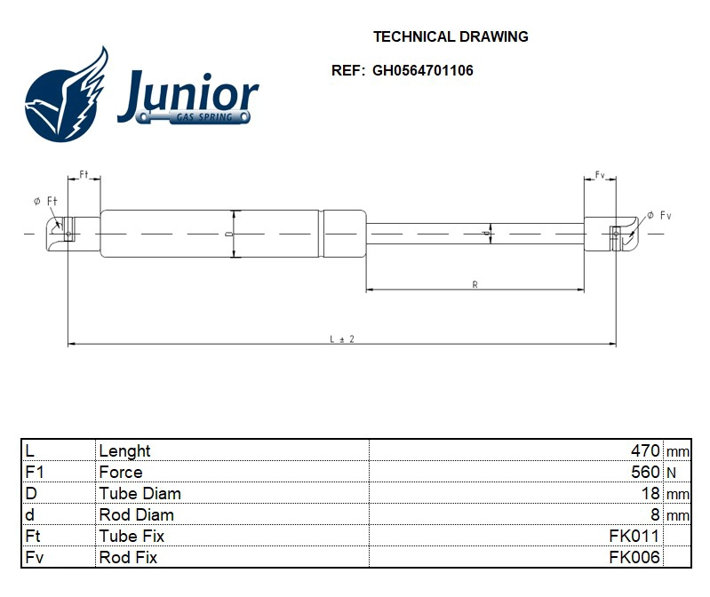 Gas Spring, boot/cargo area