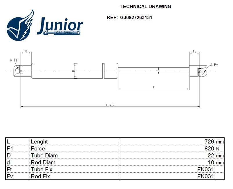 Gas Spring, boot/cargo area