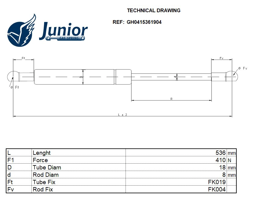 Gas Spring, boot/cargo area