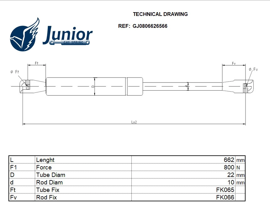 Gas Spring, boot/cargo area (GJ0806626566)