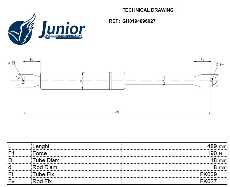 Gas Spring, boot/cargo area