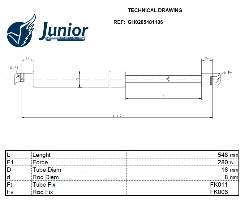 Gas Spring, boot/cargo area