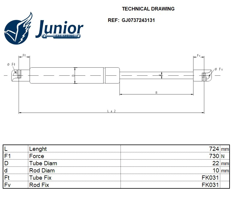 Gas Spring, boot/cargo area