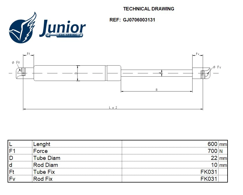 Gas Spring, boot/cargo area