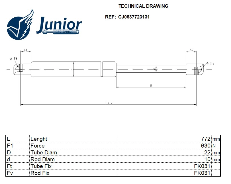 Gas Spring, boot/cargo area