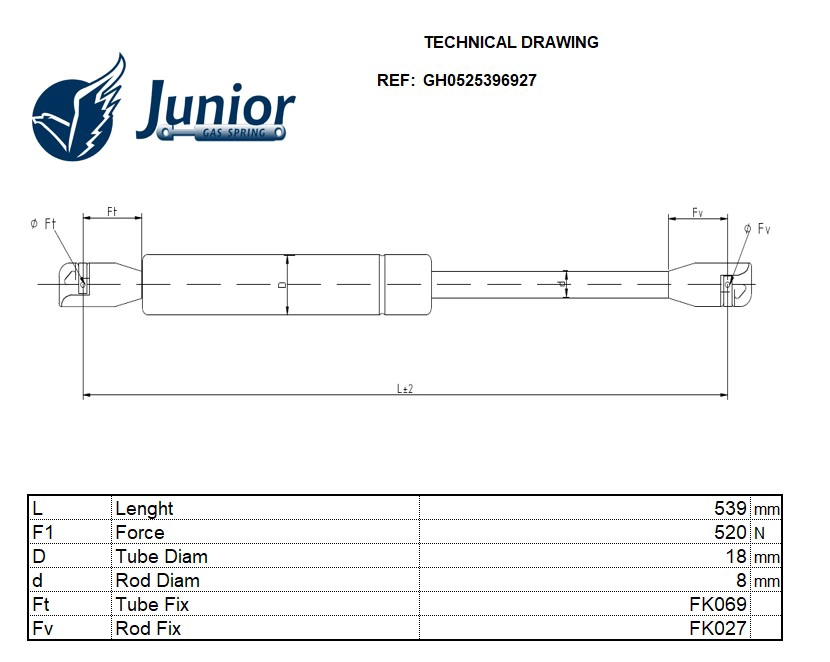 Gas Spring, boot/cargo area