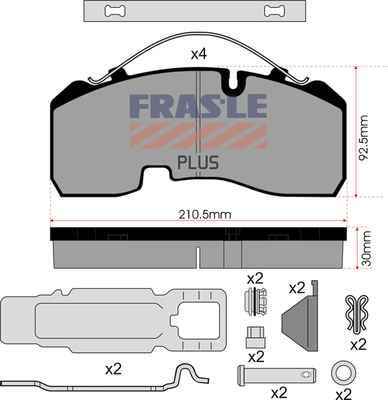 Brake Pad Set, disc brake (PD/142-K023-PLUS)