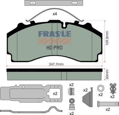 Brake Pad Set, disc brake (PD/224-K021-HD)