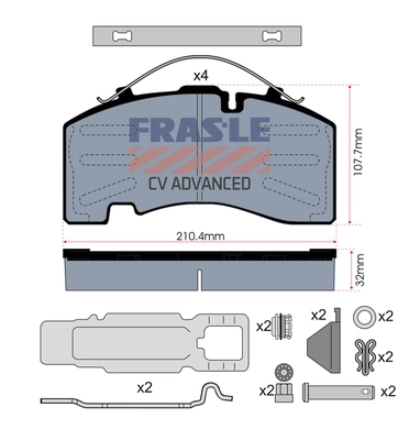 Brake Pad Set, disc brake (PD/147-K023-CV)