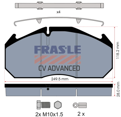 Brake Pad Set, disc brake (PD/125-K012-CV)