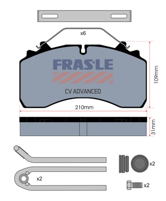 Brake Pad Set, disc brake (PD/164-K014-CV)