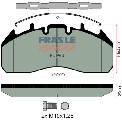 Brake Pad Set, disc brake (PD/196-K019-HD)