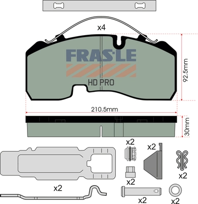 Brake Pad Set, disc brake (PD/142-K023-HD)