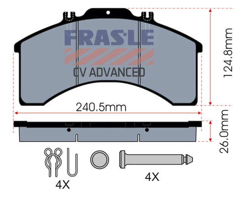 Brake Pad Set, disc brake (PD/128-K005-CV)