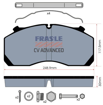 Brake Pad Set, disc brake (PD/207-K010-CV)
