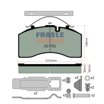 Brake Pad Set, disc brake (PD/172-K023-HD)