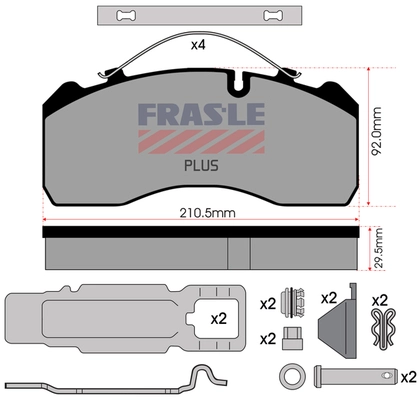 Brake Pad Set, disc brake (PD/120-K023-PLUS)