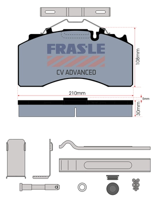 Brake Pad Set, disc brake (PD/211-N-K046-CV)