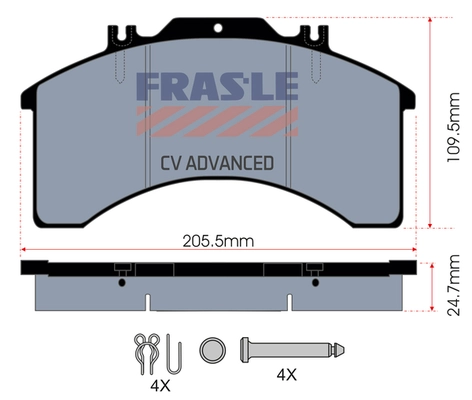 Brake Pad Set, disc brake (PD/156-K005-CV)
