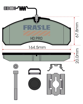Brake Pad Set, disc brake (PD/208-A-K026-HD)