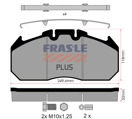 Brake Pad Set, disc brake (PD/129-K009-PLUS)